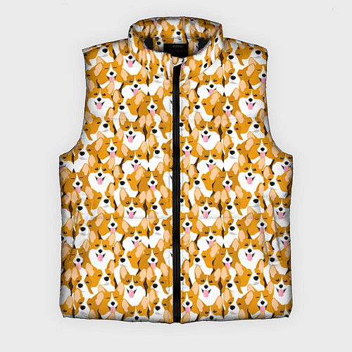 Мужской жилет Собаки Корги / 3D-Черный – фото 1