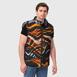 Мужской жилет Окрас тигра, цвет: 3D-светло-серый — фото 2
