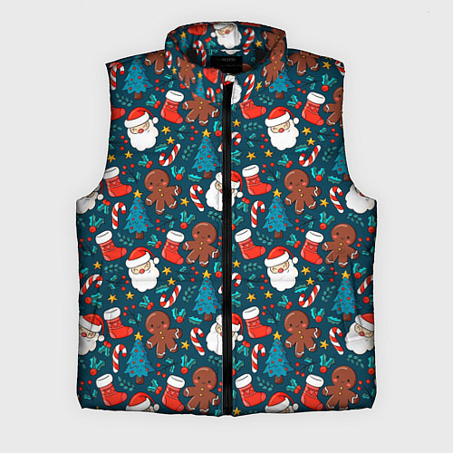 Мужской жилет ПОКРЫТО НОВЫМ ГОДОМ! / 3D-Черный – фото 1