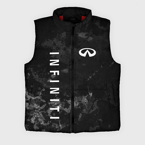 Мужской жилет Infiniti, Инфинити Черно серый фон / 3D-Красный – фото 1
