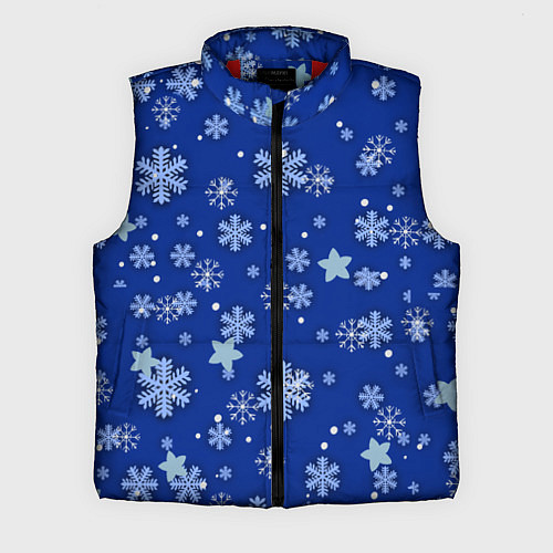 Мужской жилет Снежинки / 3D-Красный – фото 1