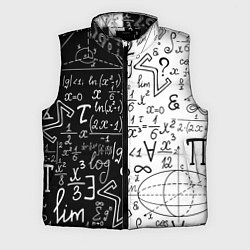 Мужской жилет ЧЁРНО БЕЛЫЕ ФОРМУЛЫ ФИЗИКА МАТЕМАТИКА, цвет: 3D-черный