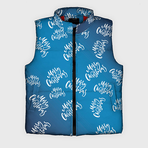 Мужской жилет Merry Christmas - Новогодний паттерн / 3D-Красный – фото 1