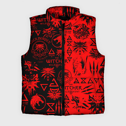 Мужской жилет THE WITCHER LOGOBOMBING BLACK RED / 3D-Черный – фото 1