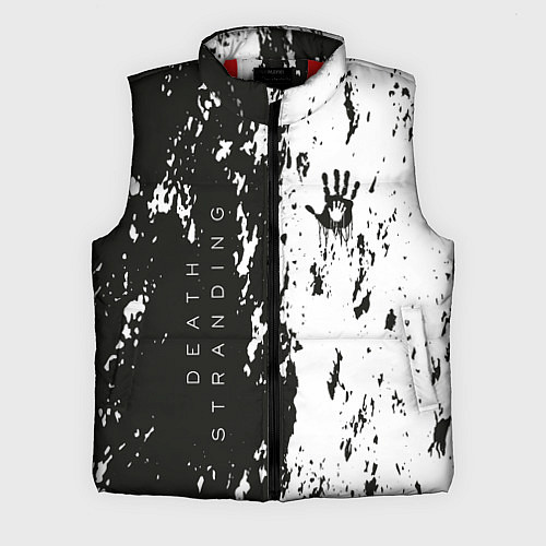 Мужской жилет Death Stranding Black & White / 3D-Красный – фото 1