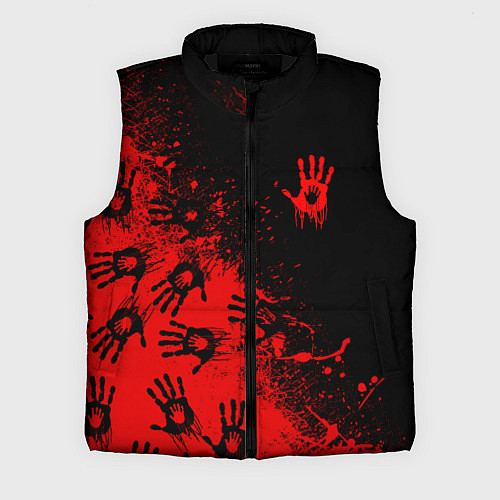 Мужской жилет Death Stranding Отпечаток рук паттерн / 3D-Черный – фото 1
