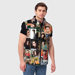 Мужской жилет Тимоти цветной коллаж, цвет: 3D-черный — фото 2