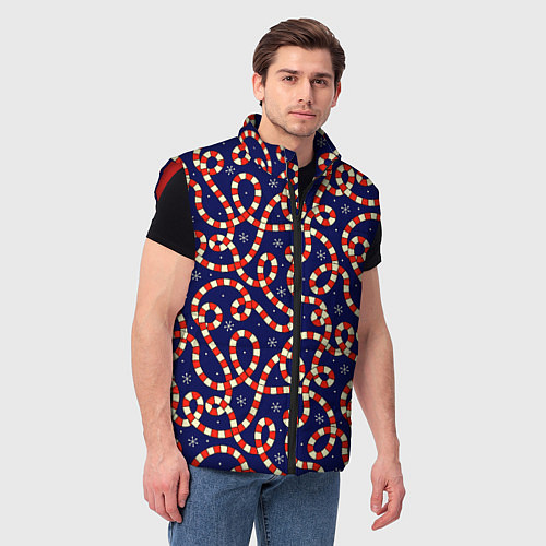 Мужской жилет БЕСКОНЕЧНЫЙ ЛЕДЕНЕЦ САНТЫ / 3D-Красный – фото 3