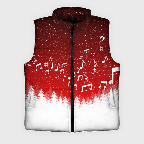 Мужской жилет МУЗЫКАЛЬНАЯ НОВОГОДНЯЯ НОЧЬ 2022 НОВЫЙ ГОД / 3D-Черный – фото 1