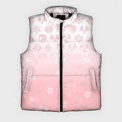 Мужской жилет ГЕНШИН ИМПАКТ ЯПОНИЯ САКУРА ЦВЕТОК, цвет: 3D-черный