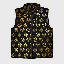 Мужской жилет GOLDEN GENSHIN IMPACT PATTERN ЗОЛОТО ГЕНШИН ИМПАКТ, цвет: 3D-красный