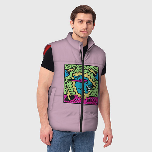 Мужской жилет Mr Beast Drawing Full Print / 3D-Красный – фото 3