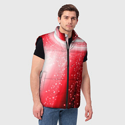 Мужской жилет Красная космическая спираль, цвет: 3D-черный — фото 2