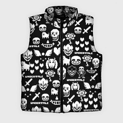Мужской жилет UNDERTALE PATTERN БЕЛЫЙ, цвет: 3D-светло-серый