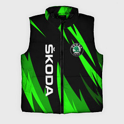 Мужской жилет SKODA Логотип Узор, цвет: 3D-черный