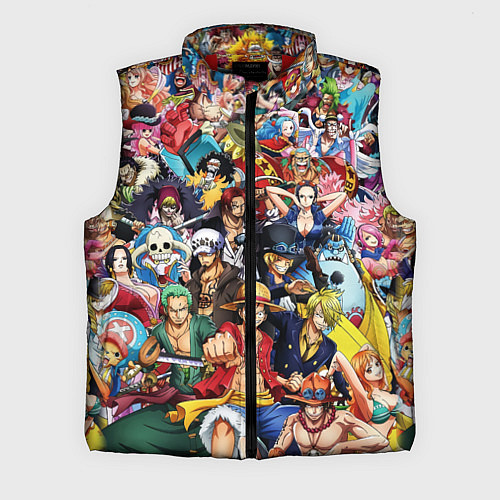 Мужской жилет ВСЕ ГЕРОИ АНИМЕ ВАН ПИС ALL HEROES ONE PIECE / 3D-Красный – фото 1
