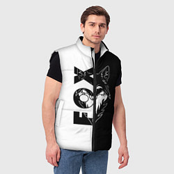 Мужской жилет FOX Лис, цвет: 3D-черный — фото 2