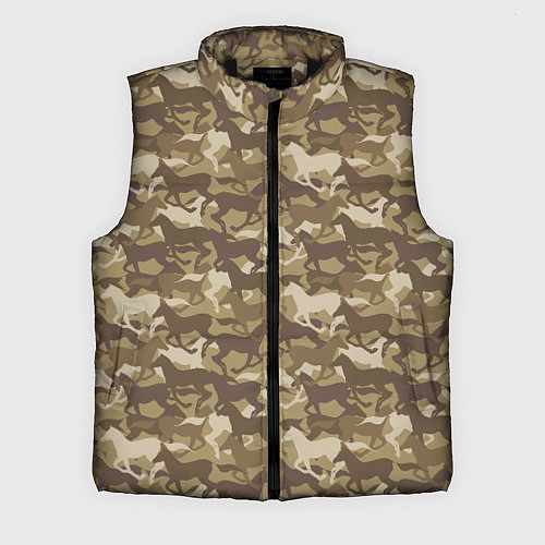 Мужской жилет Бегущие Дикие Лошади / 3D-Черный – фото 1