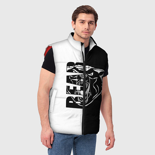 Мужской жилет BEAR Медведь / 3D-Красный – фото 3