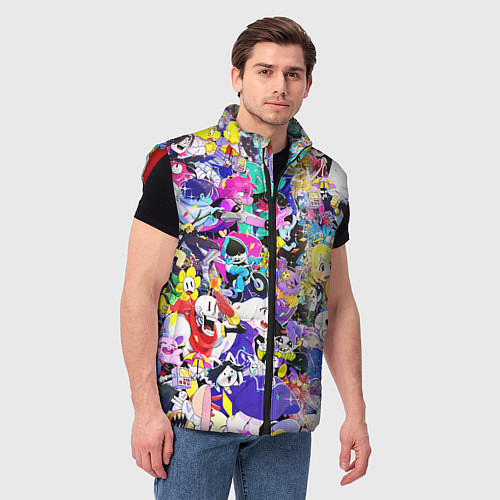 Мужской жилет UNDERTALE PATTERN HEROES, ВСЕ ГЕРОИ ИГРЫ / 3D-Красный – фото 3