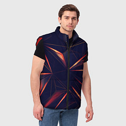 Мужской жилет АБСТРАКЦИЯ ТРЕУГОЛЬНИКИ, цвет: 3D-красный — фото 2