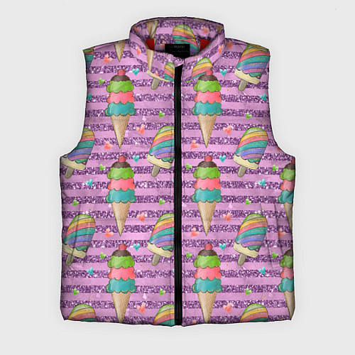 Мужской жилет Радужное мороженое / 3D-Красный – фото 1