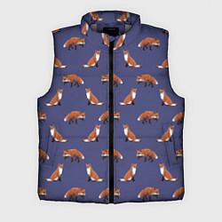 Мужской жилет Акварельные лисы паттерн
