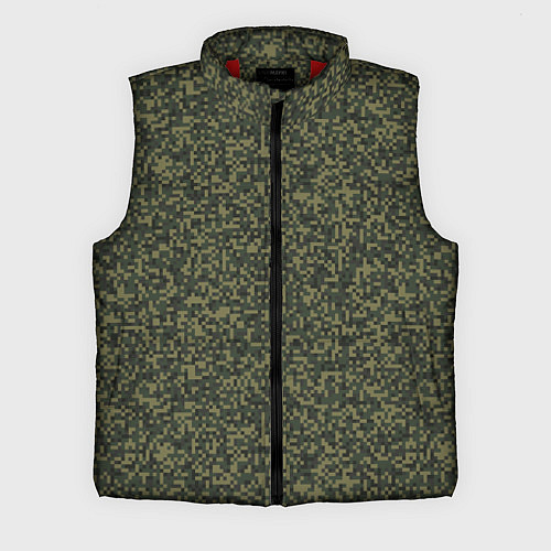 Мужской жилет Цифра Флора пиксельный камуфляж / 3D-Красный – фото 1