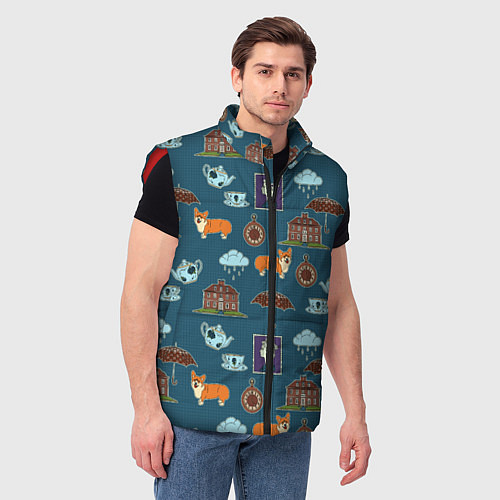 Мужской жилет Англия паттерн / 3D-Красный – фото 3