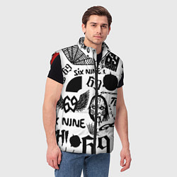 Мужской жилет 6IX9INE - Pattern, цвет: 3D-красный — фото 2