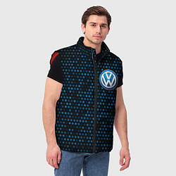 Мужской жилет ФОЛЬКСВАГЕН - Звезды, цвет: 3D-красный — фото 2