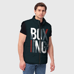 Мужской жилет Бокс - Boxing, цвет: 3D-черный — фото 2