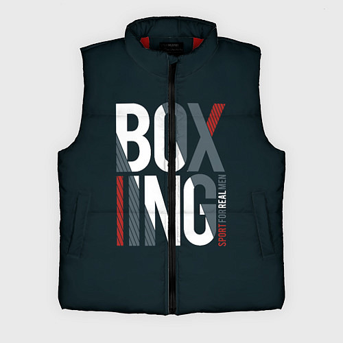 Мужской жилет Бокс - Boxing / 3D-Красный – фото 1