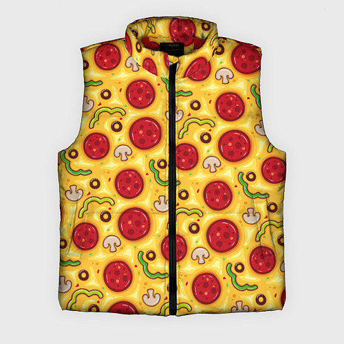 Мужской жилет Pizza salami / 3D-Красный – фото 1
