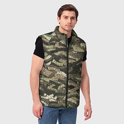 Мужской жилет Именной камуфляж Валера, цвет: 3D-черный — фото 2
