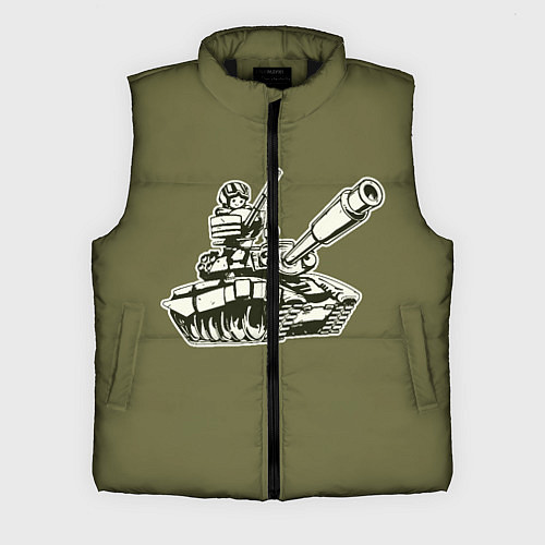 Мужской жилет Танкота оливковый / 3D-Черный – фото 1