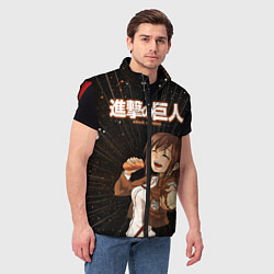 Мужской жилет Саша Атака Титанов в Моменте, цвет: 3D-красный — фото 2