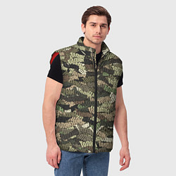 Мужской жилет Именной камуфляж Толян, цвет: 3D-красный — фото 2