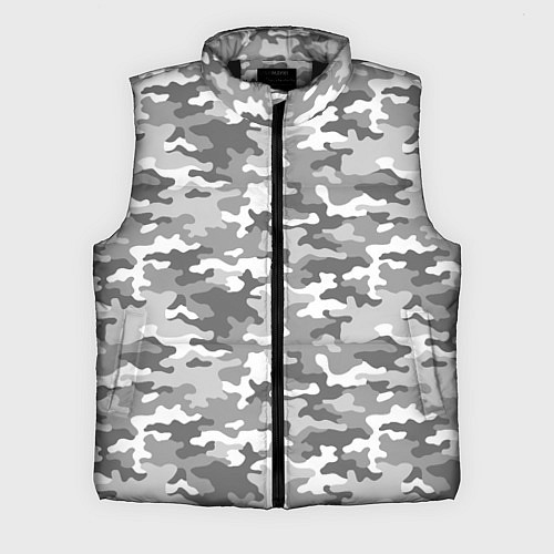 Мужской жилет Серый Военный Камуфляж / 3D-Черный – фото 1