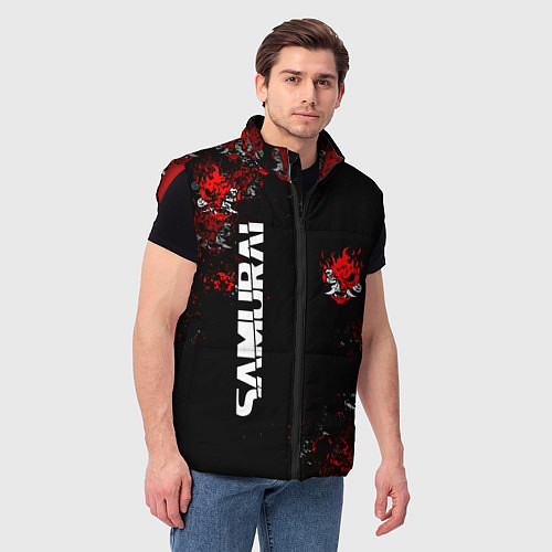 Мужской жилет КИБЕРПАНК 2077 SAMURAI CYBERPUNK 2077 / 3D-Красный – фото 3