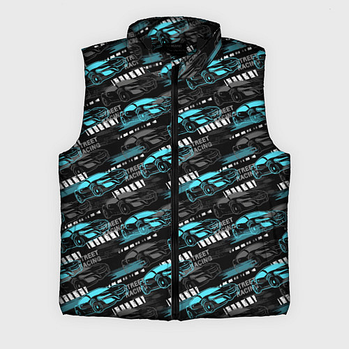 Мужской жилет Street Racing гонки / 3D-Черный – фото 1