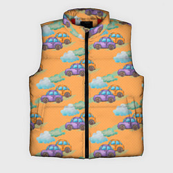 Мужской жилет Детские машинки паттерн, цвет: 3D-красный