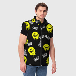 Мужской жилет SMILE smile граффити, цвет: 3D-черный — фото 2