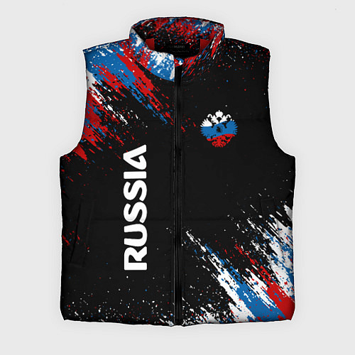 Мужской жилет Russia Штрихи в цвет Флага / 3D-Красный – фото 1
