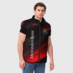 Мужской жилет Mercedes-Benz Геометрия, цвет: 3D-красный — фото 2