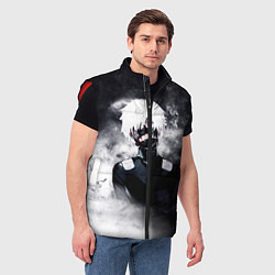 Мужской жилет Токийский Гуль в Дыму Tokyo Ghoul Smoke, цвет: 3D-красный — фото 2