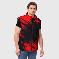 Мужской жилет Красная краска брызги, цвет: 3D-светло-серый — фото 2
