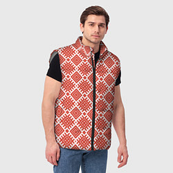 Мужской жилет Славянская Обережная Вышивка Плодородие, цвет: 3D-светло-серый — фото 2