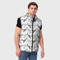 Мужской жилет Скорпионы - Scorpions, цвет: 3D-черный — фото 2