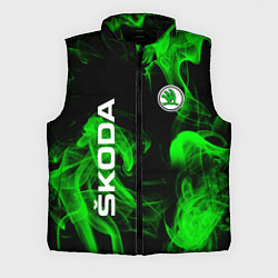 Мужской жилет Skoda: Green Smoke, цвет: 3D-черный